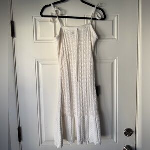 NWT LULUS SIZE S WHITE MINI‎ DRESS KNIT CROCHET
